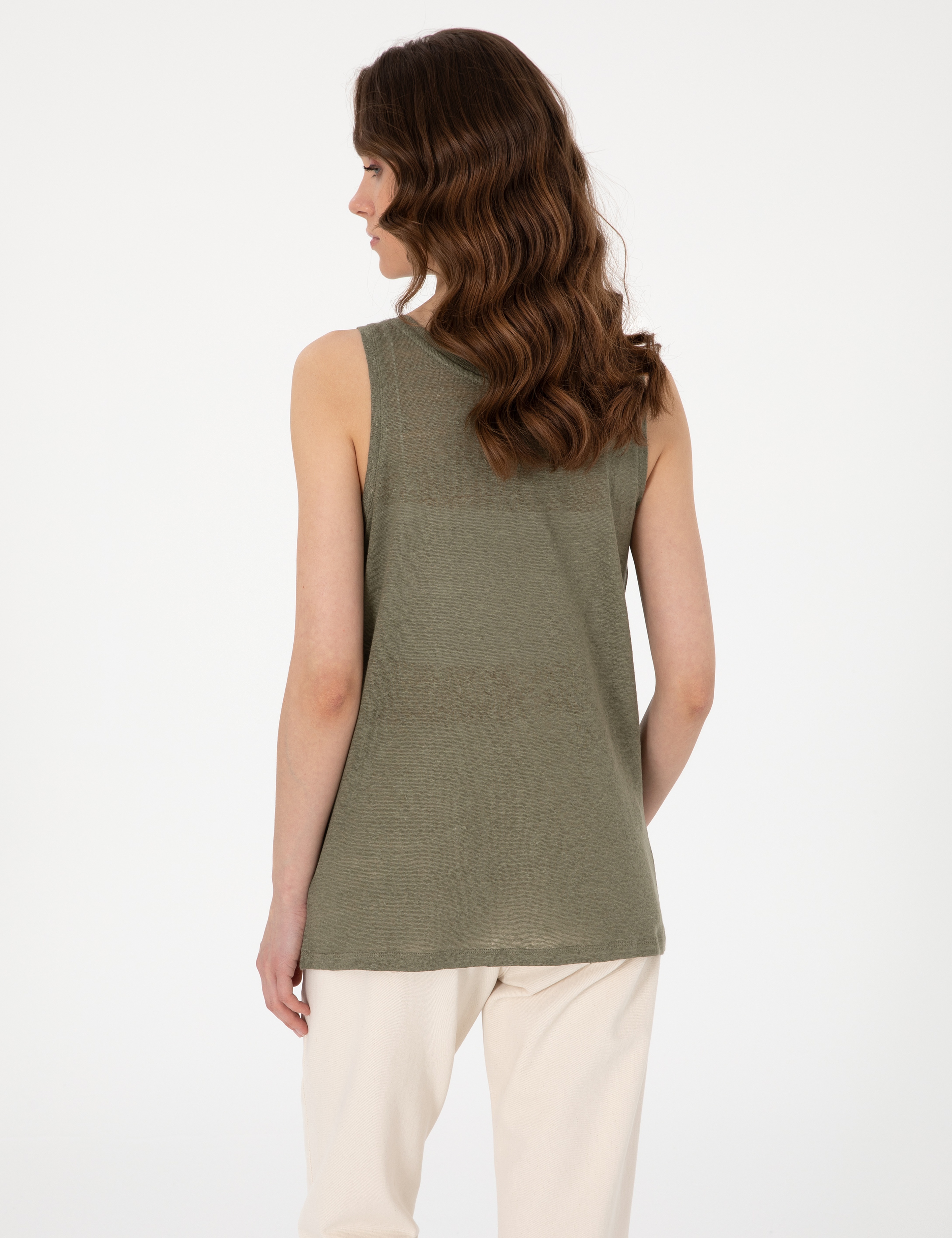 Haki Comfort Fit Örme Bluz - Image 5