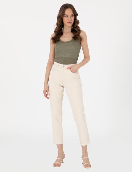 Haki Comfort Fit Örme Bluz - 50306235046