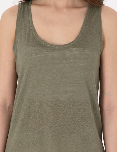 Haki Comfort Fit Örme Bluz