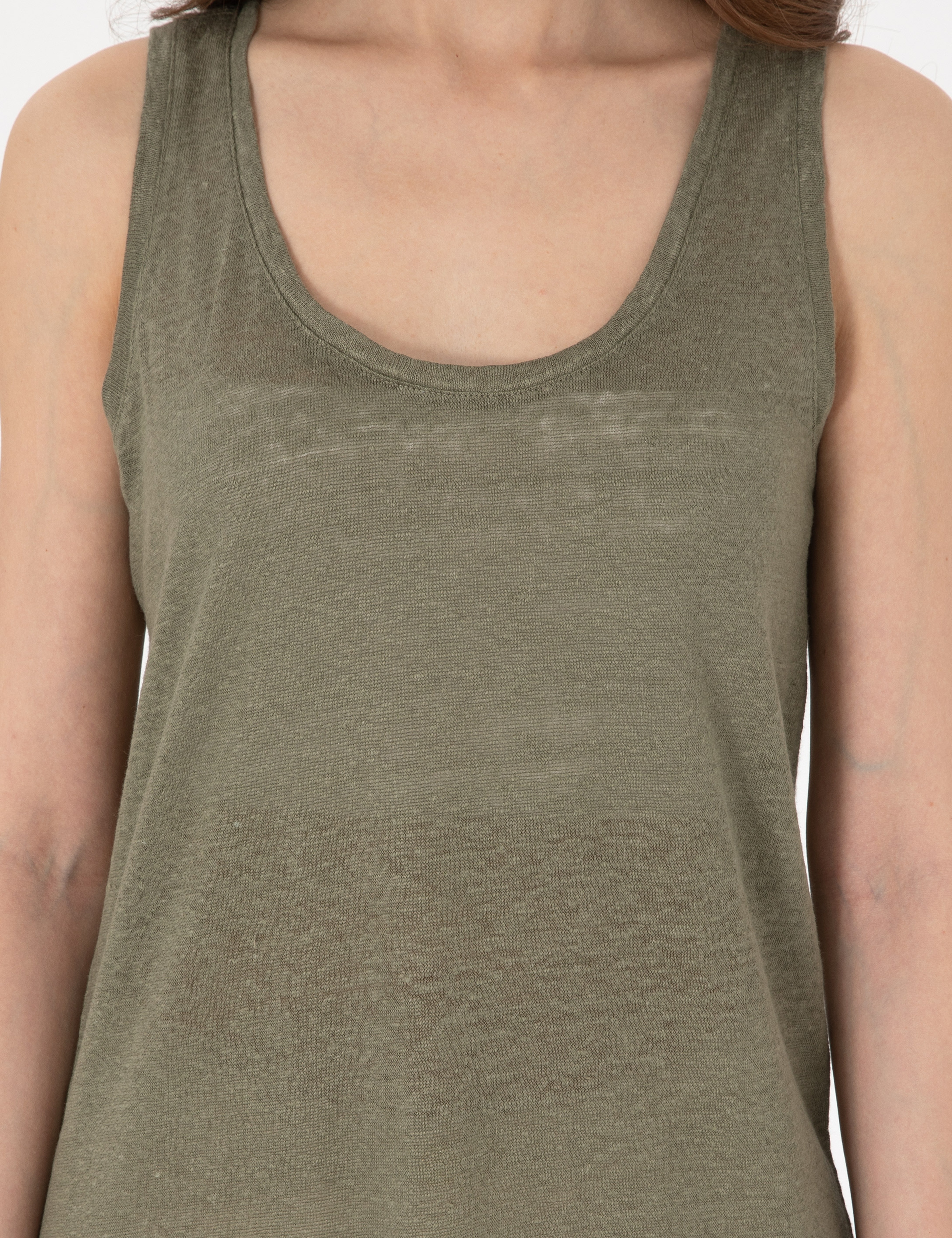 Haki Comfort Fit Örme Bluz - Image 6