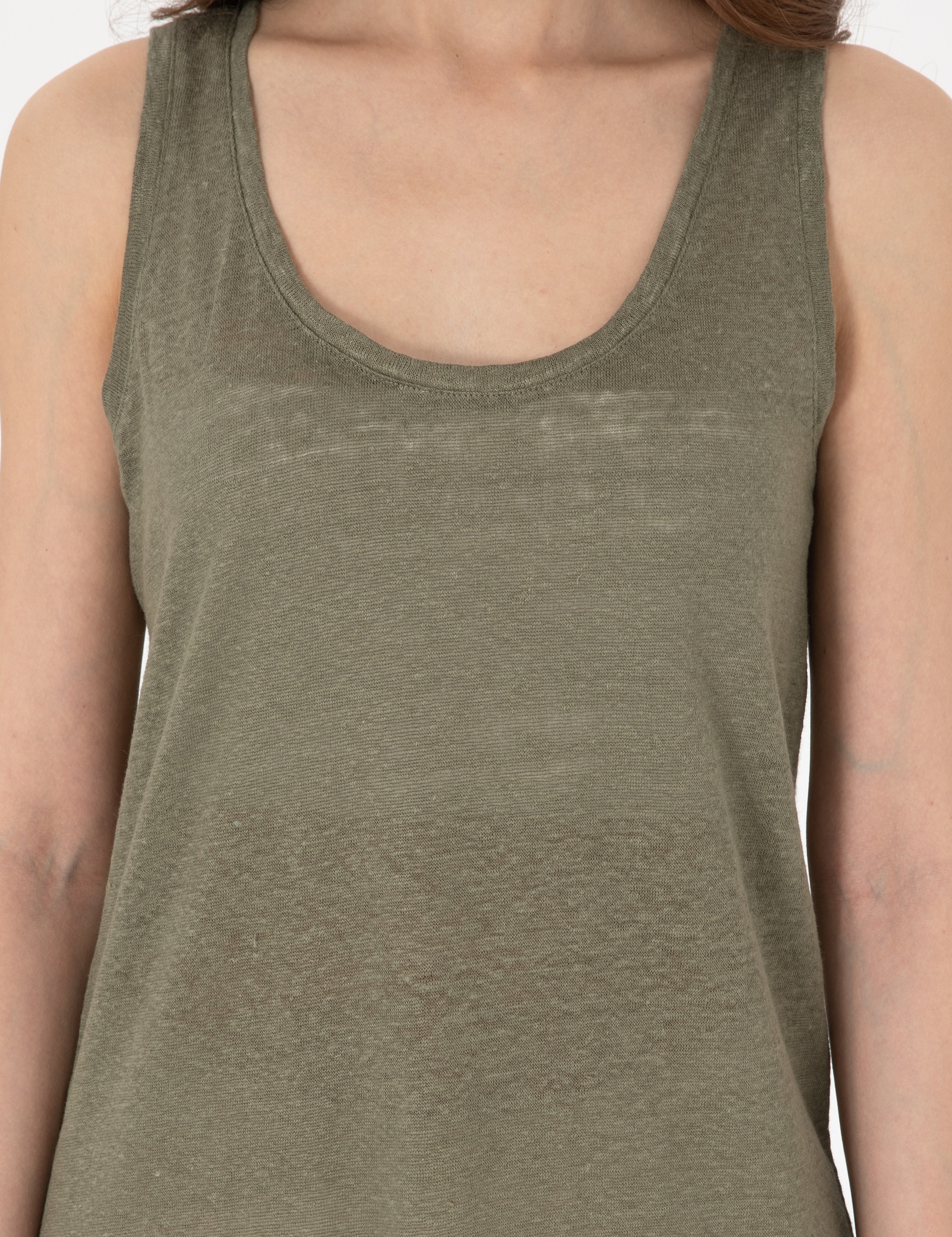 Haki Comfort Fit Örme Bluz