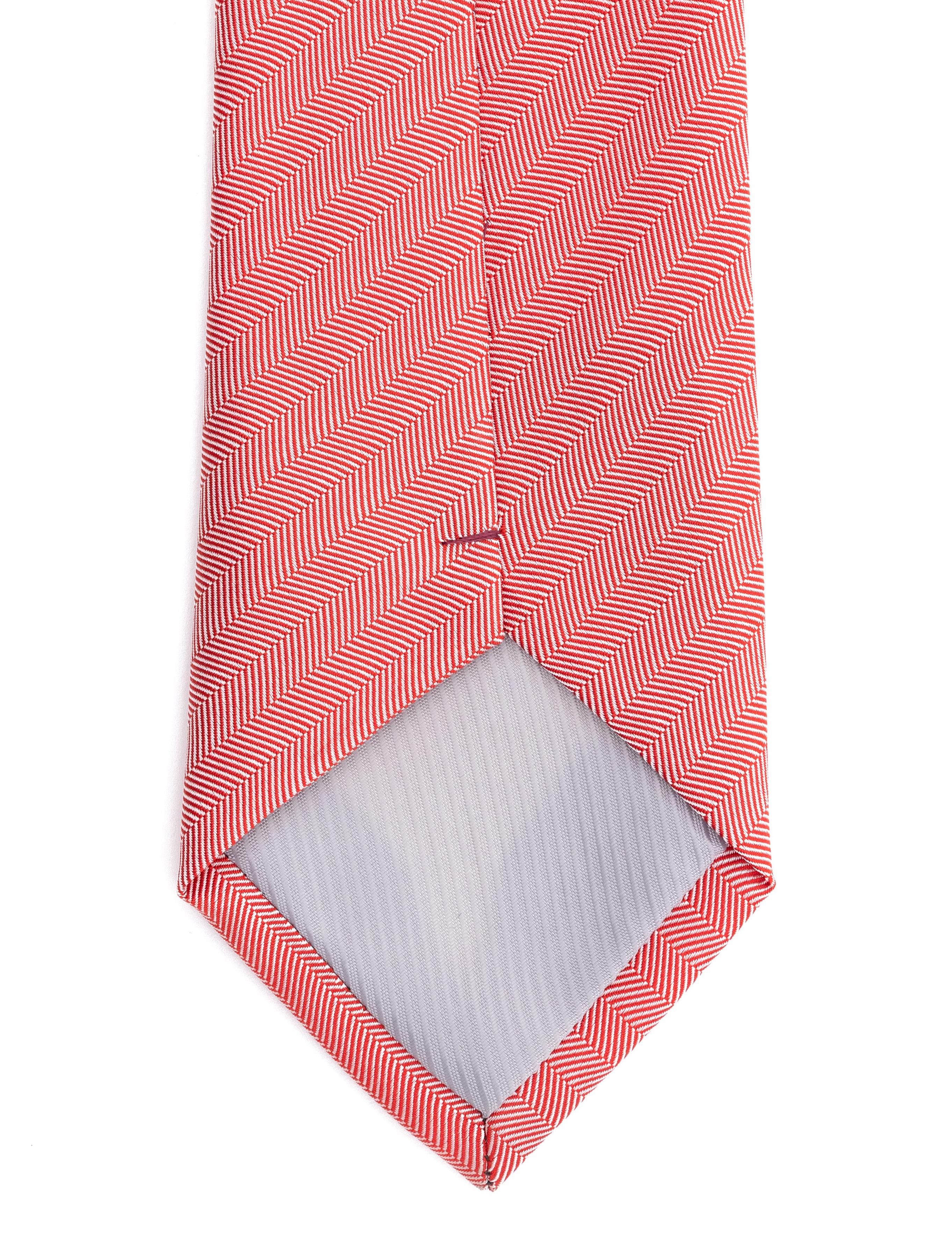 Kırmızı 3'lü Kravat-Mendil-Kravat İğnesi Set