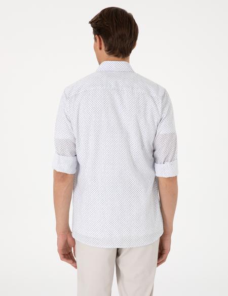 Lacivert Slim Fit Uzun Kollu Gömlek - 50304539004