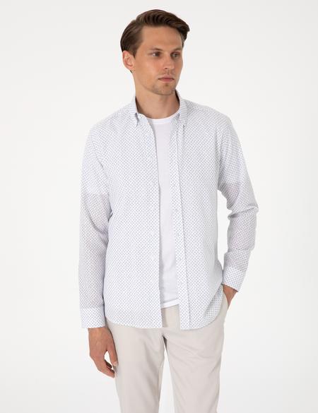 Lacivert Slim Fit Uzun Kollu Gömlek - 50304539004