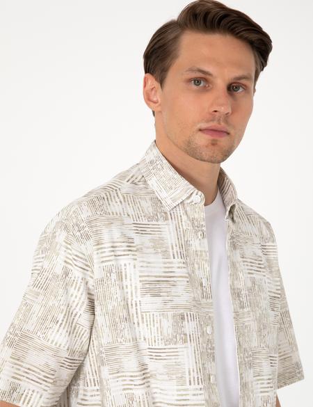 Haki Oversize Kısa Kollu Gömlek - 50301538027