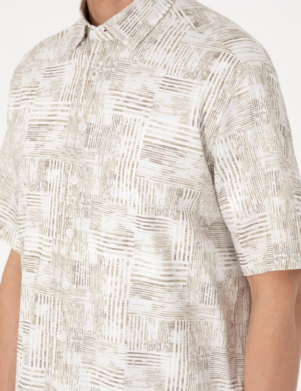 Haki Oversize Kısa Kollu Gömlek - 50301538027