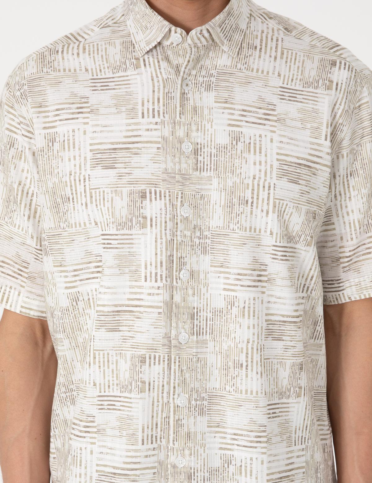 Haki Oversize Kısa Kollu Gömlek - 50301538027