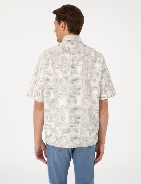 Haki Oversize Kısa Kollu Gömlek - 50301538027