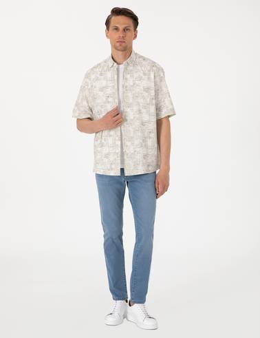 Haki Oversize Kısa Kollu Gömlek