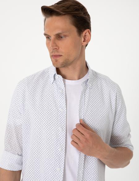 Lacivert Slim Fit Uzun Kollu Gömlek - 50304539004