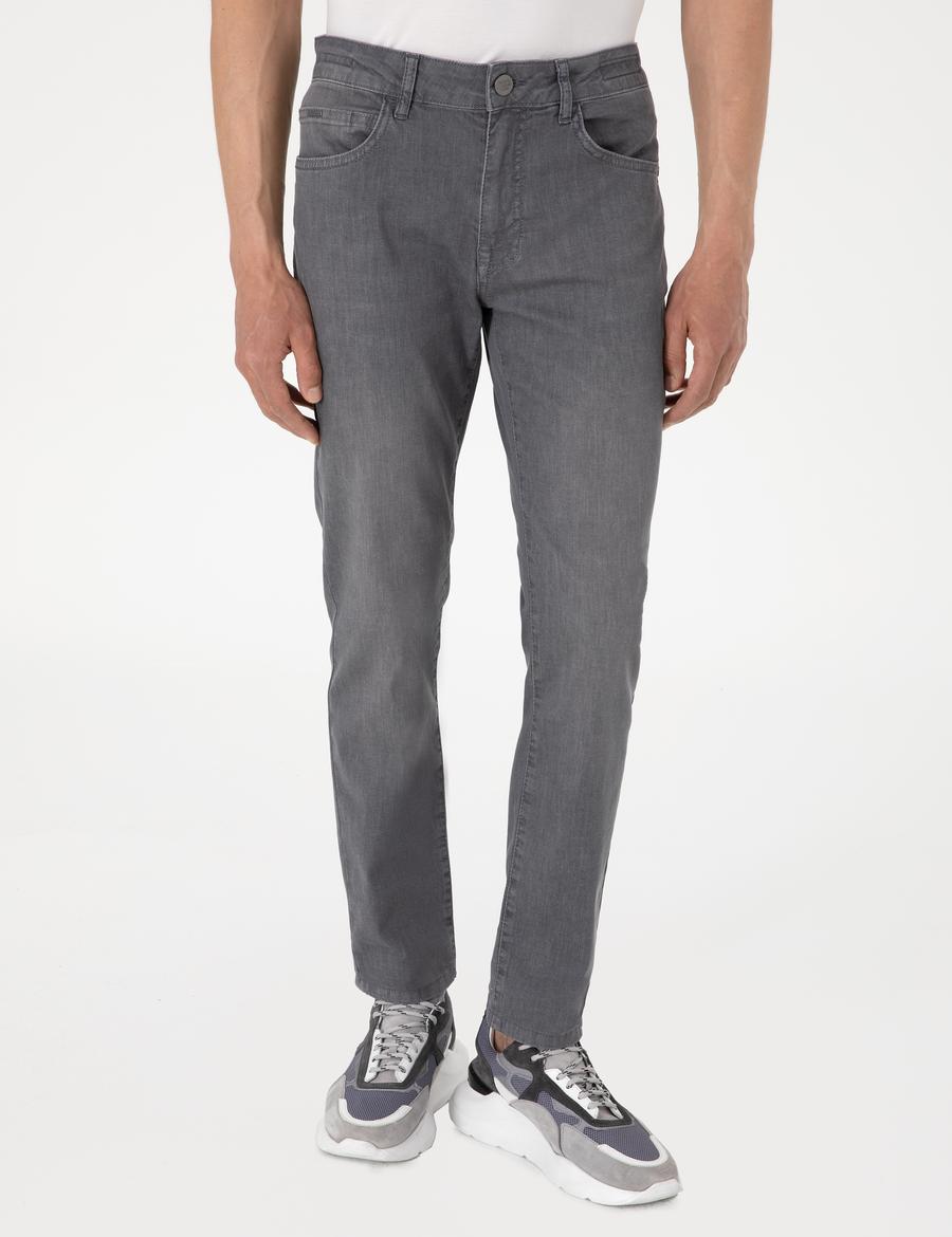 Koyu Gri Slim Fit Jean Pantolon