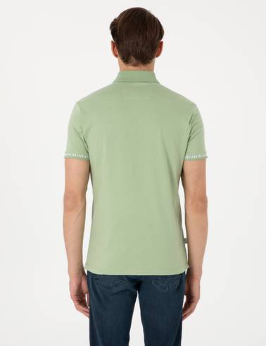 Açık Haki Slim Fit %100 Pamuk Tişört