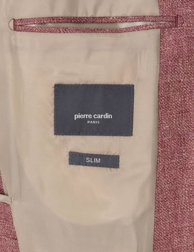 Nar Çiçeği Slim Fit Keten Ceket