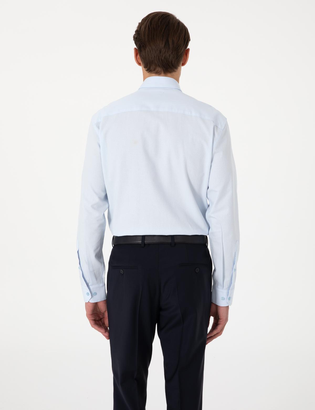 Açık Mavi Slim Fit Uzun Kollu Gömlek - 50303382013