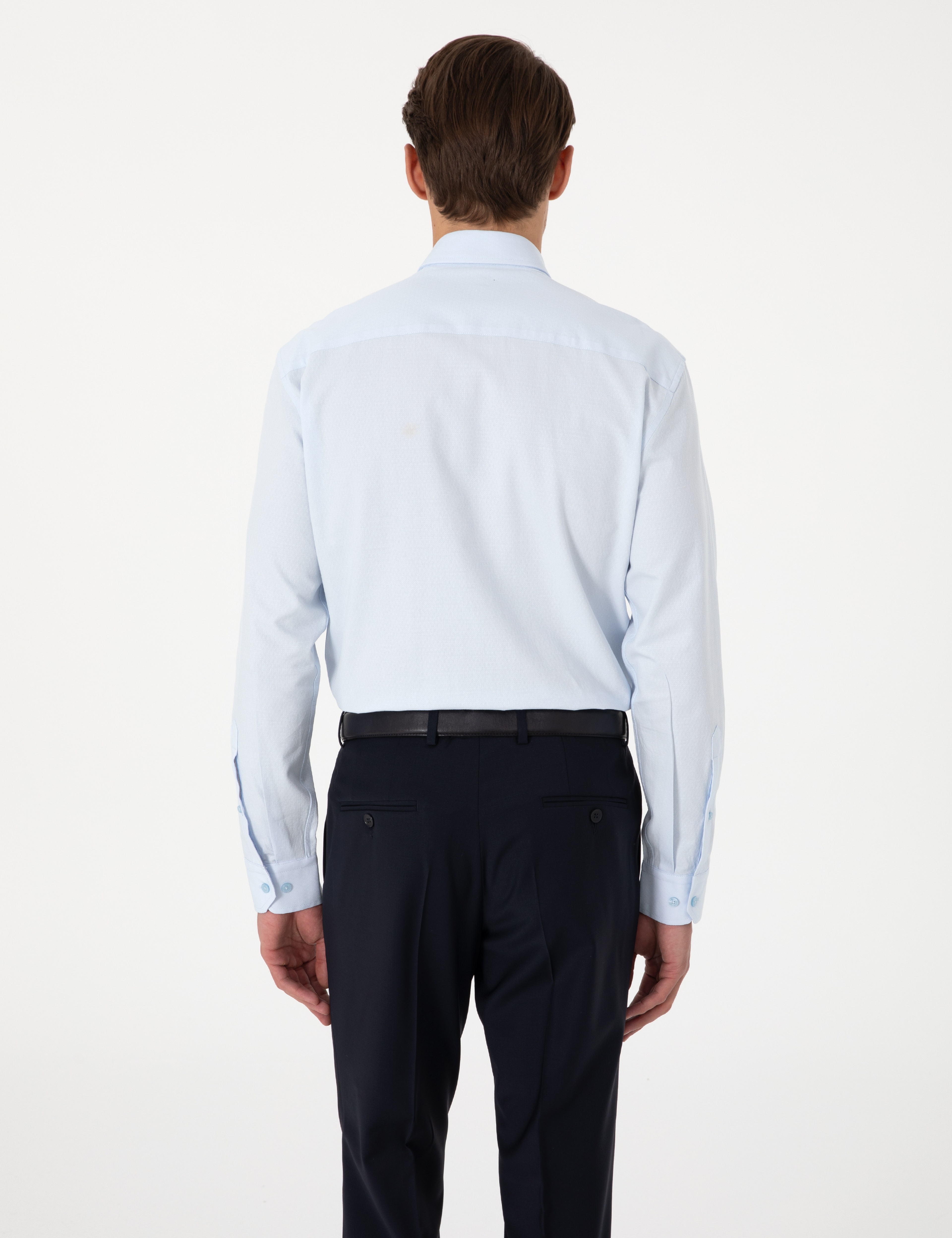 Açık Mavi Slim Fit Uzun Kollu Gömlek