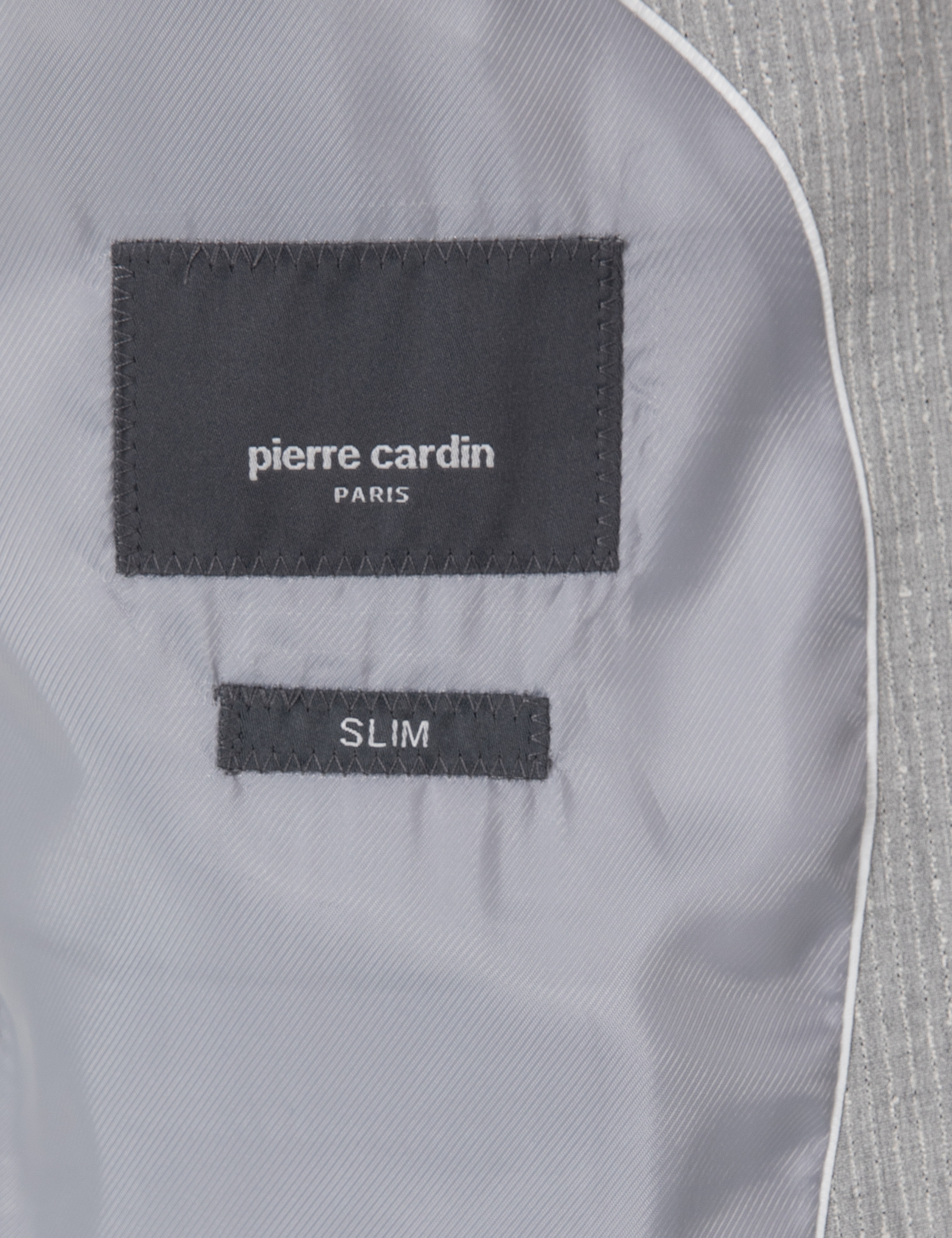 Gri Slim Fit Çizgili Takım Elbise - Image 6