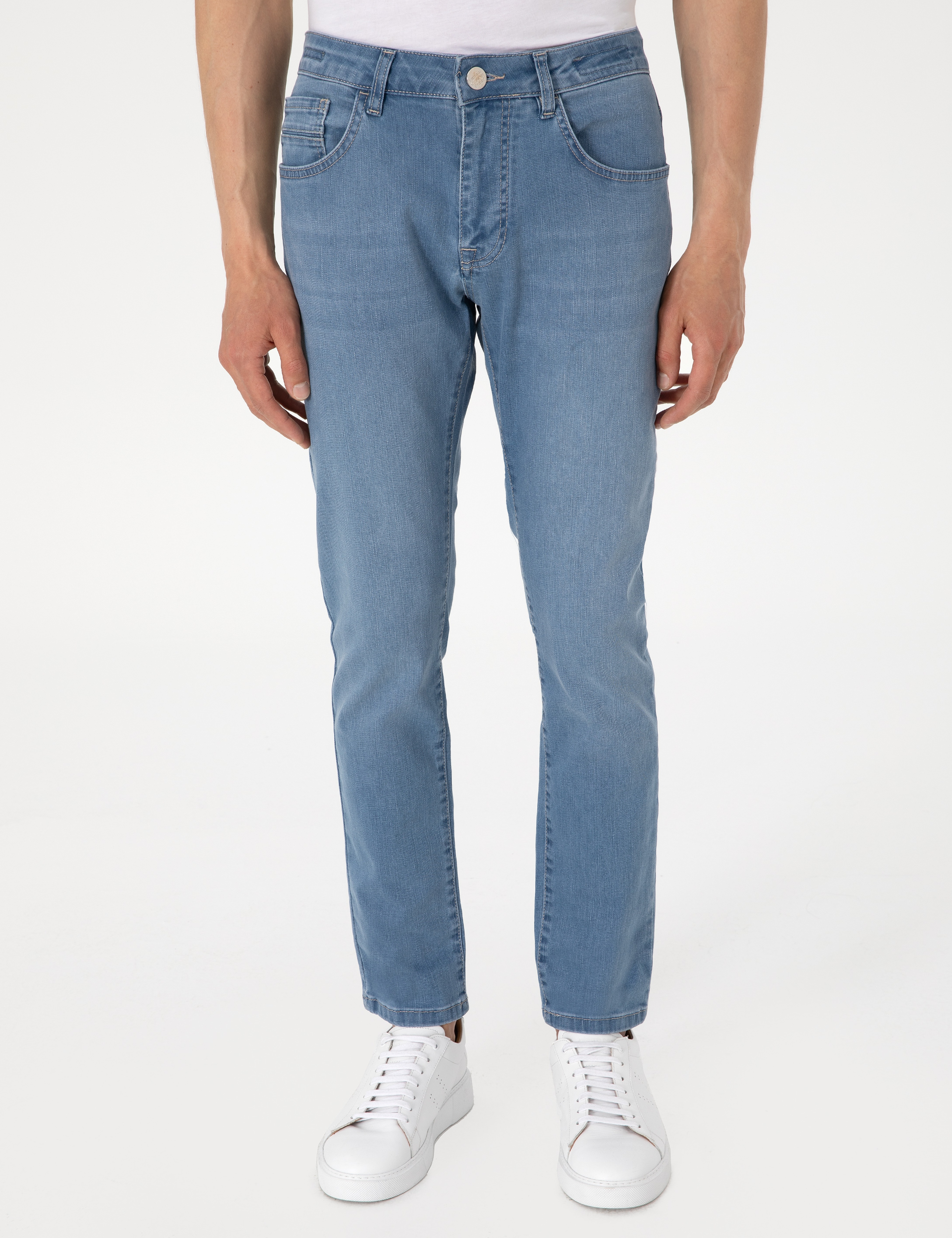 Açık Mavi Slim Fit Jean Pantolon - Image 2