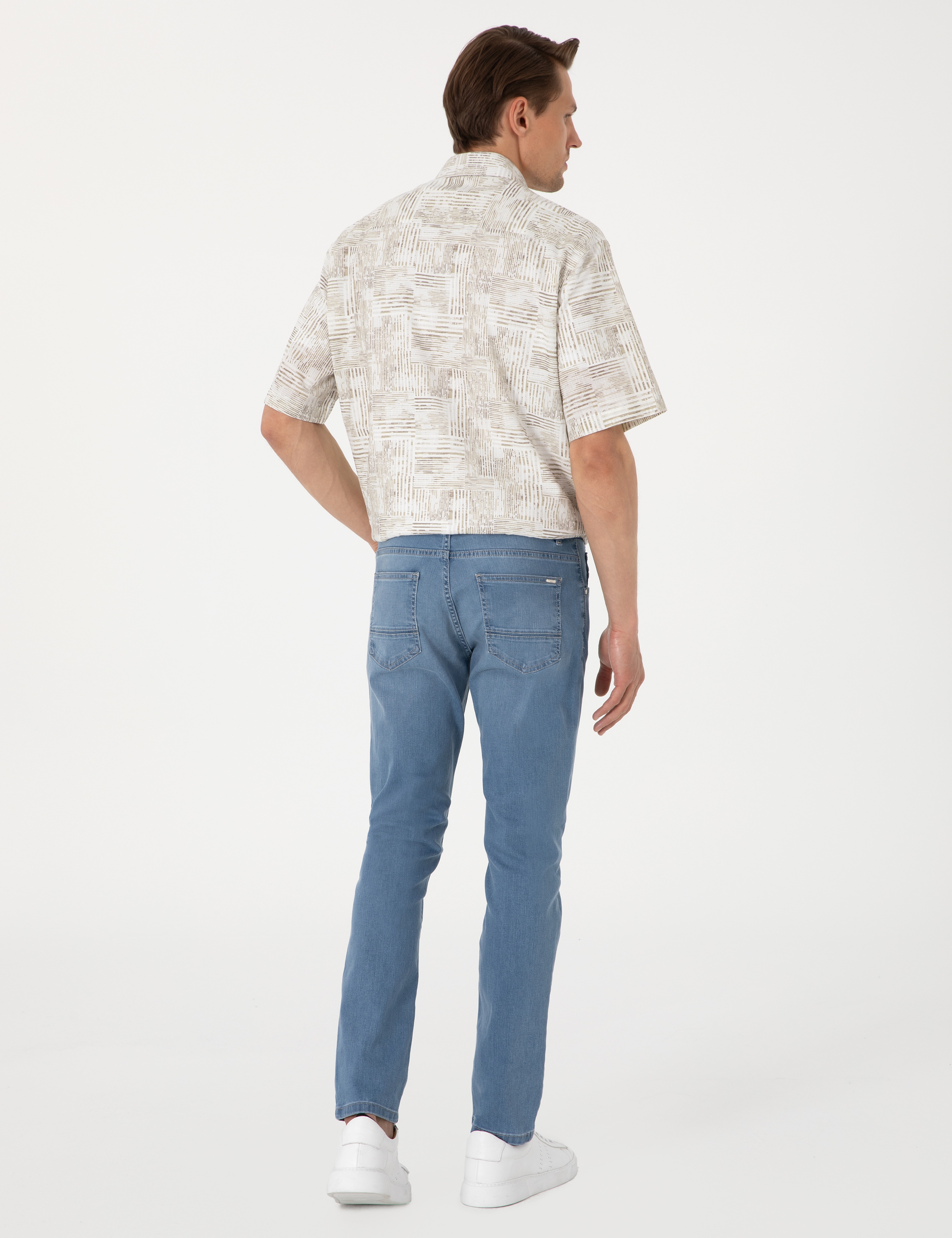 Açık Mavi Slim Fit Jean Pantolon - Image 4
