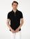 Siyah Slim Fit %100 Pamuk Polo Yaka Merserize Tişört
