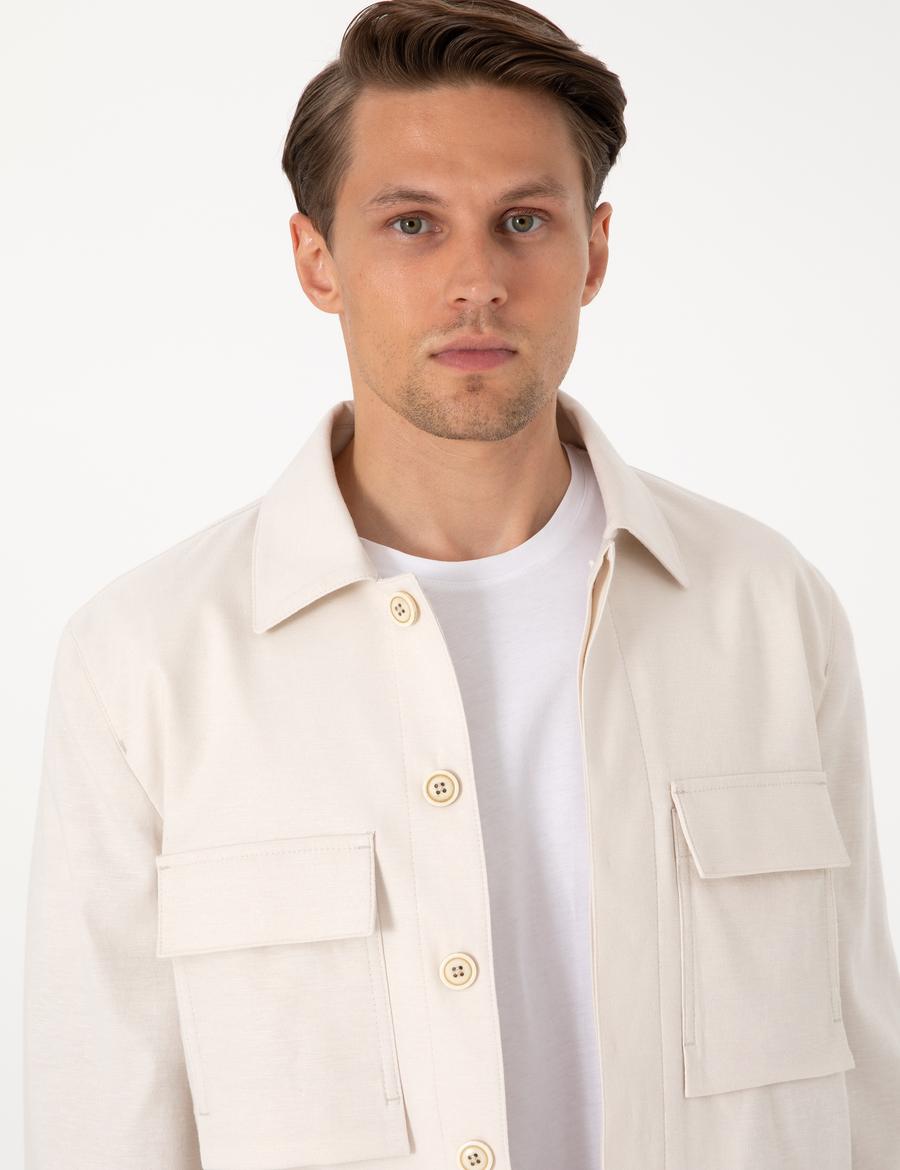 Bej Regular Fit Ceket