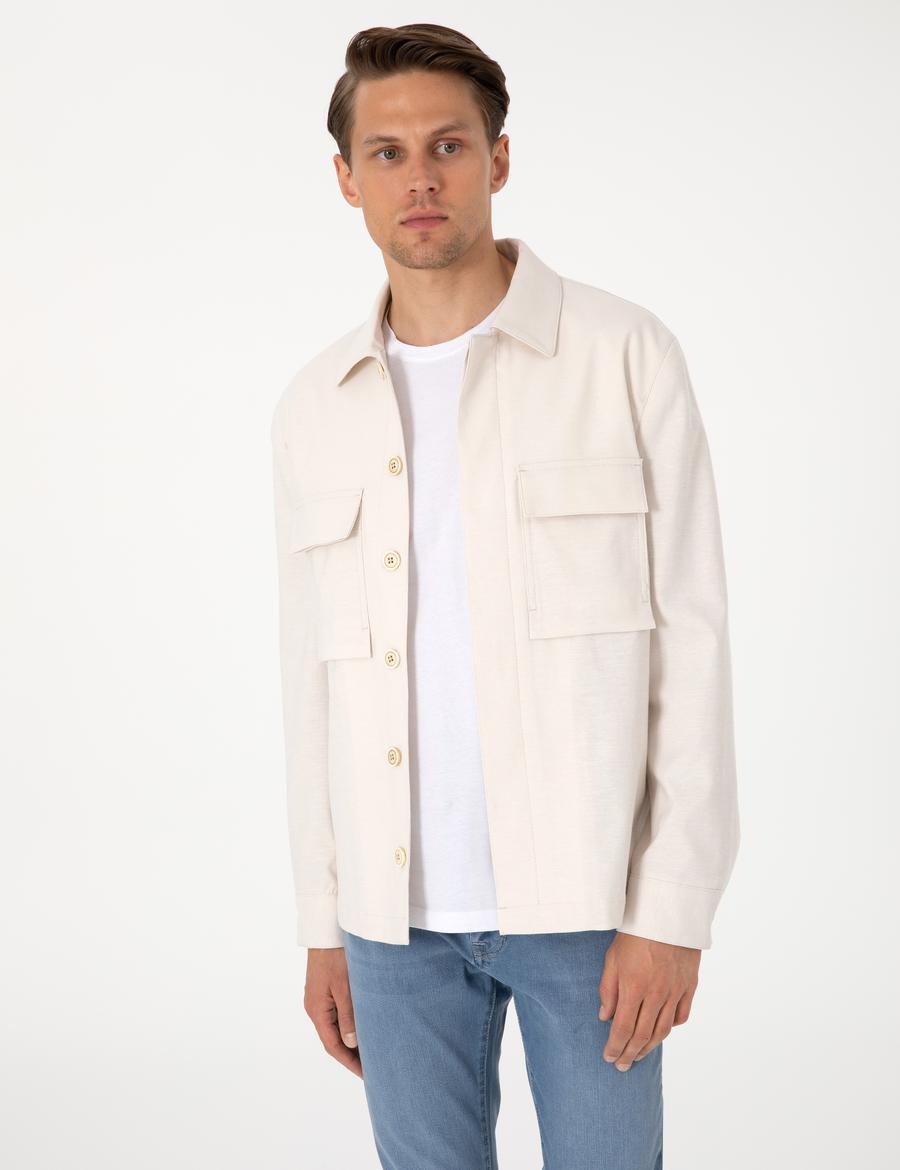 Bej Regular Fit Ceket