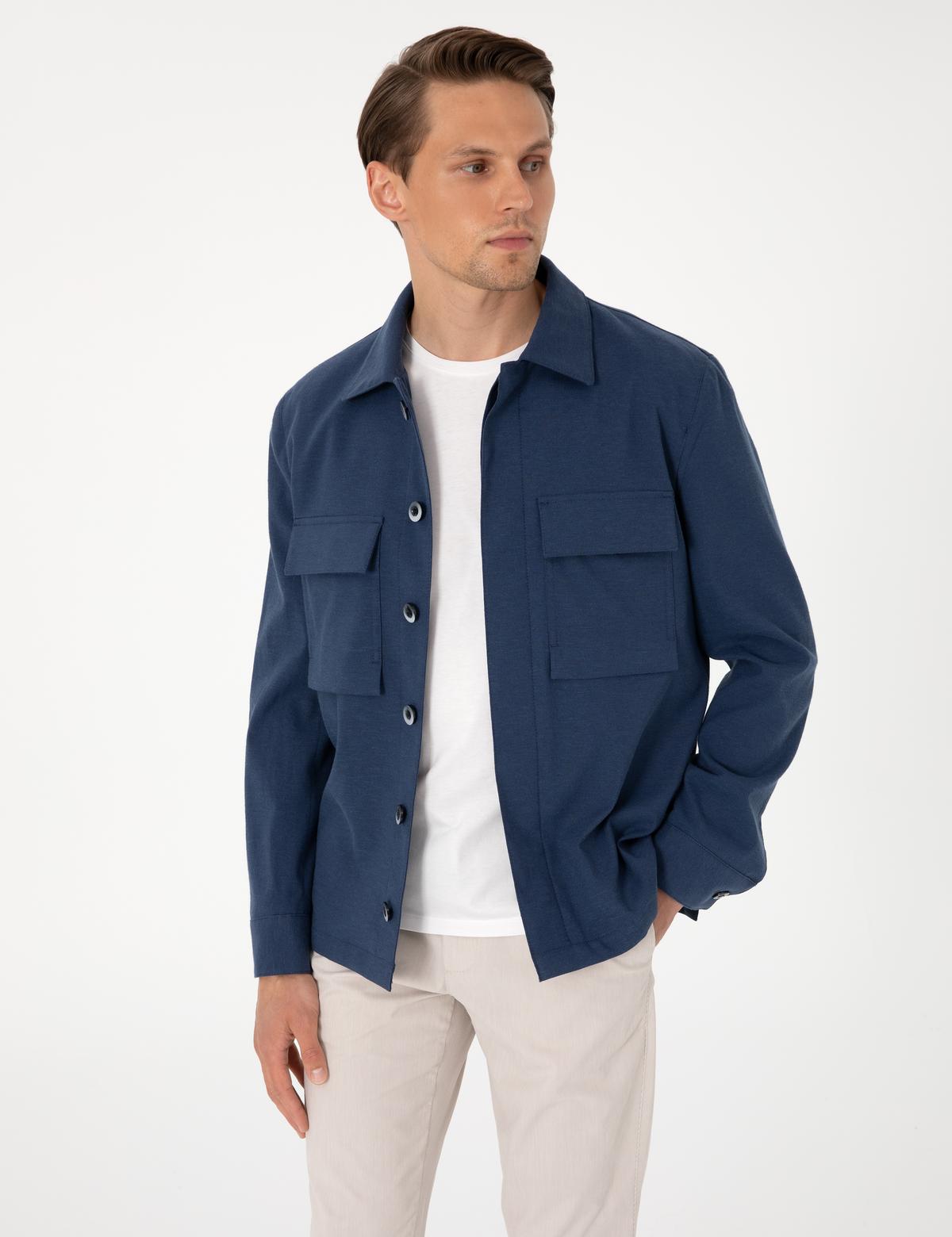 Lacivert Regular Fit Ceket