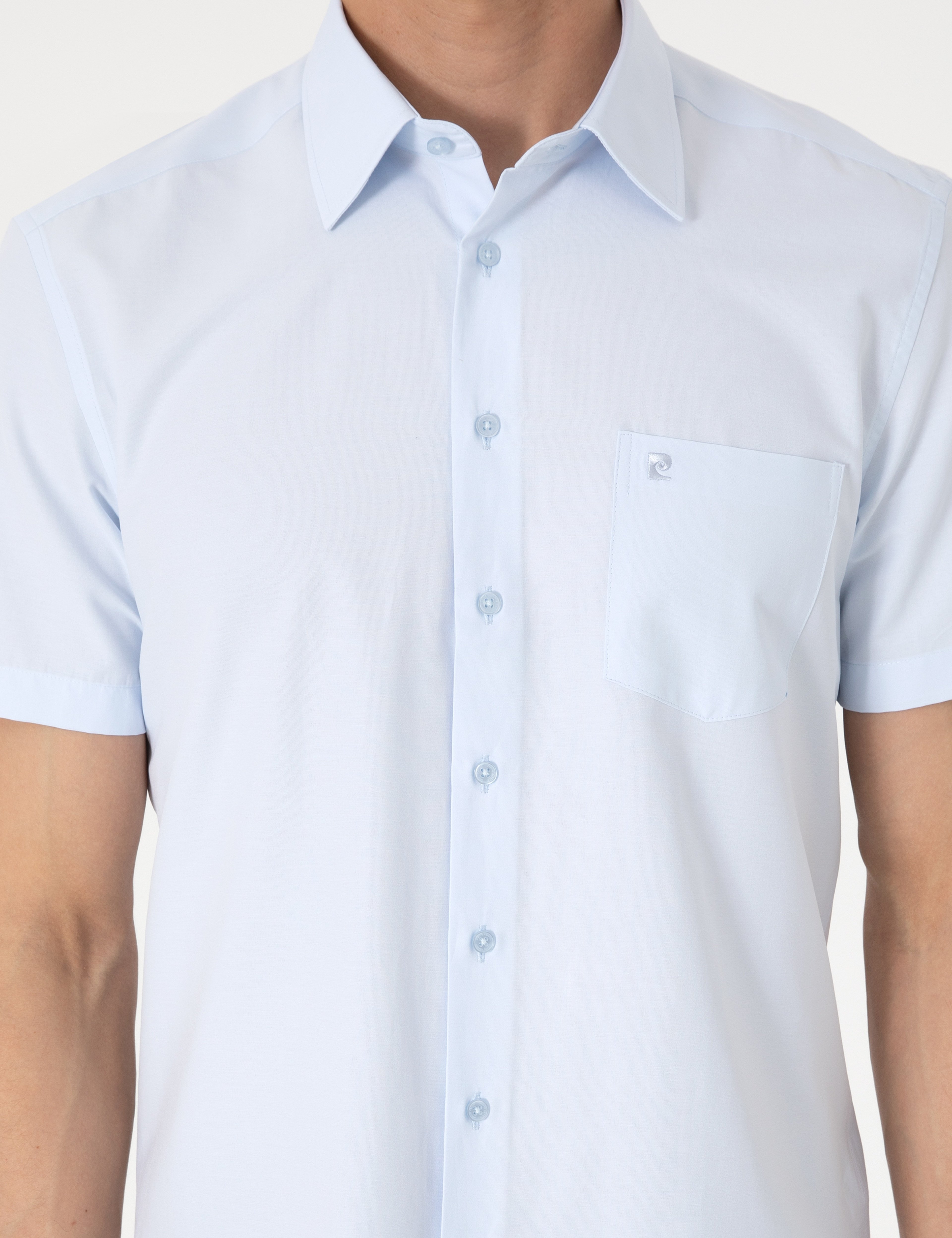 Açık Mavi Regular Fit Kısa Kollu Gömlek
