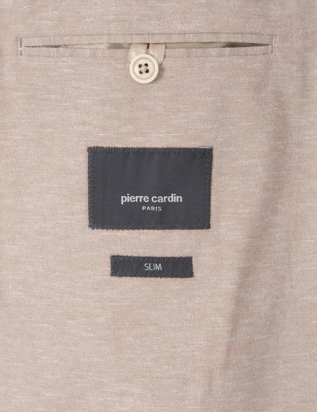 Açık Kahverengi Slim Fit Keten Karışımlı Takım Elbise - 50306933044