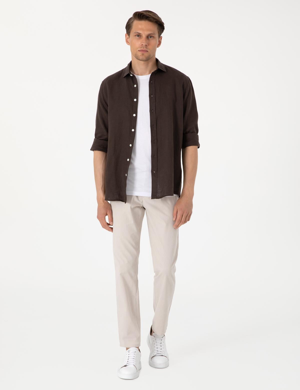 Bej Ex. Slim Fit Kumaş Pantolon - 50303613051