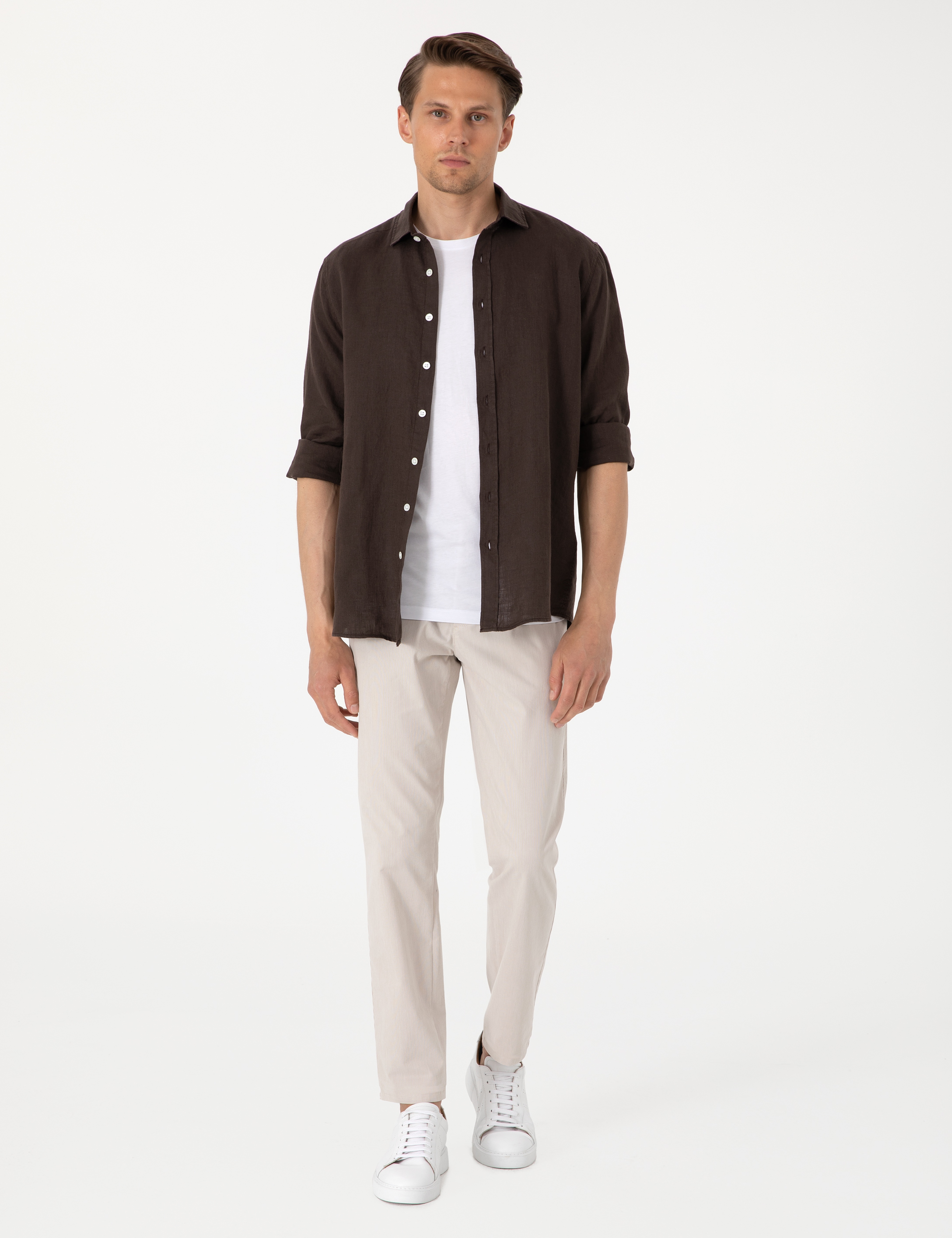 Bej Ex. Slim Fit Kumaş Pantolon
