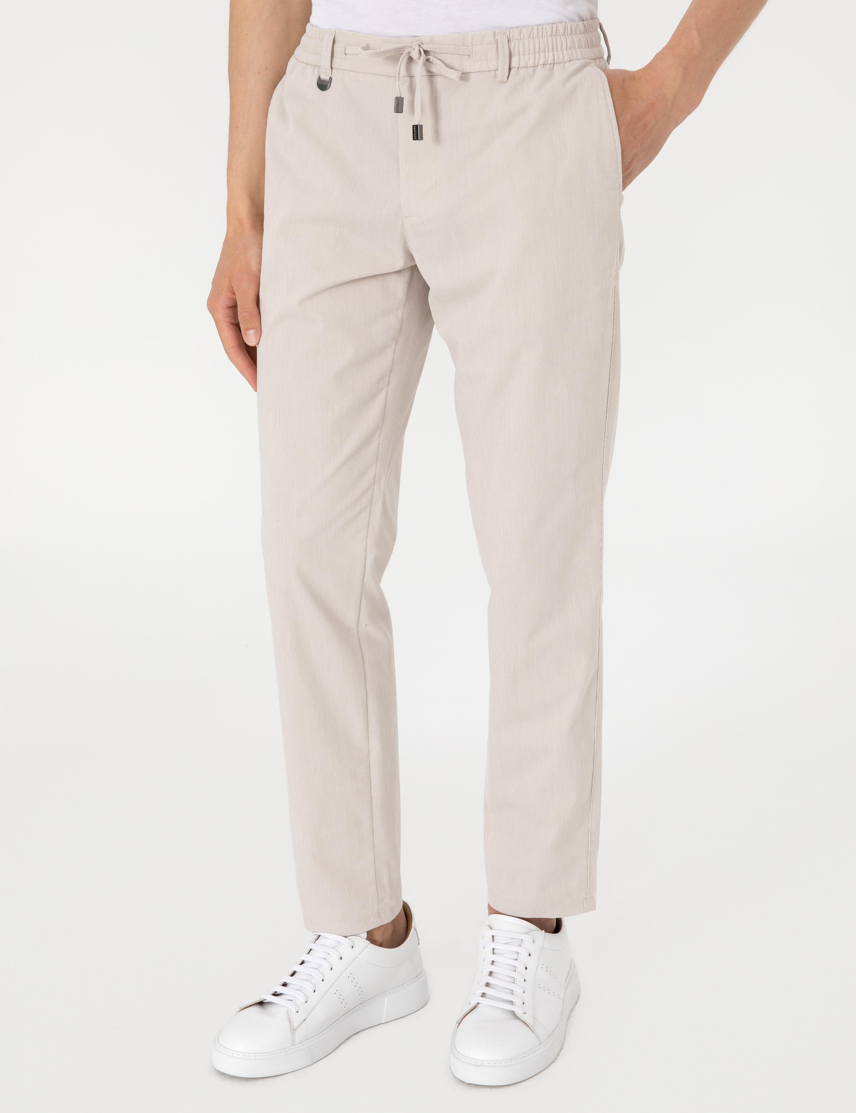 Bej Ex. Slim Fit Kumaş Pantolon