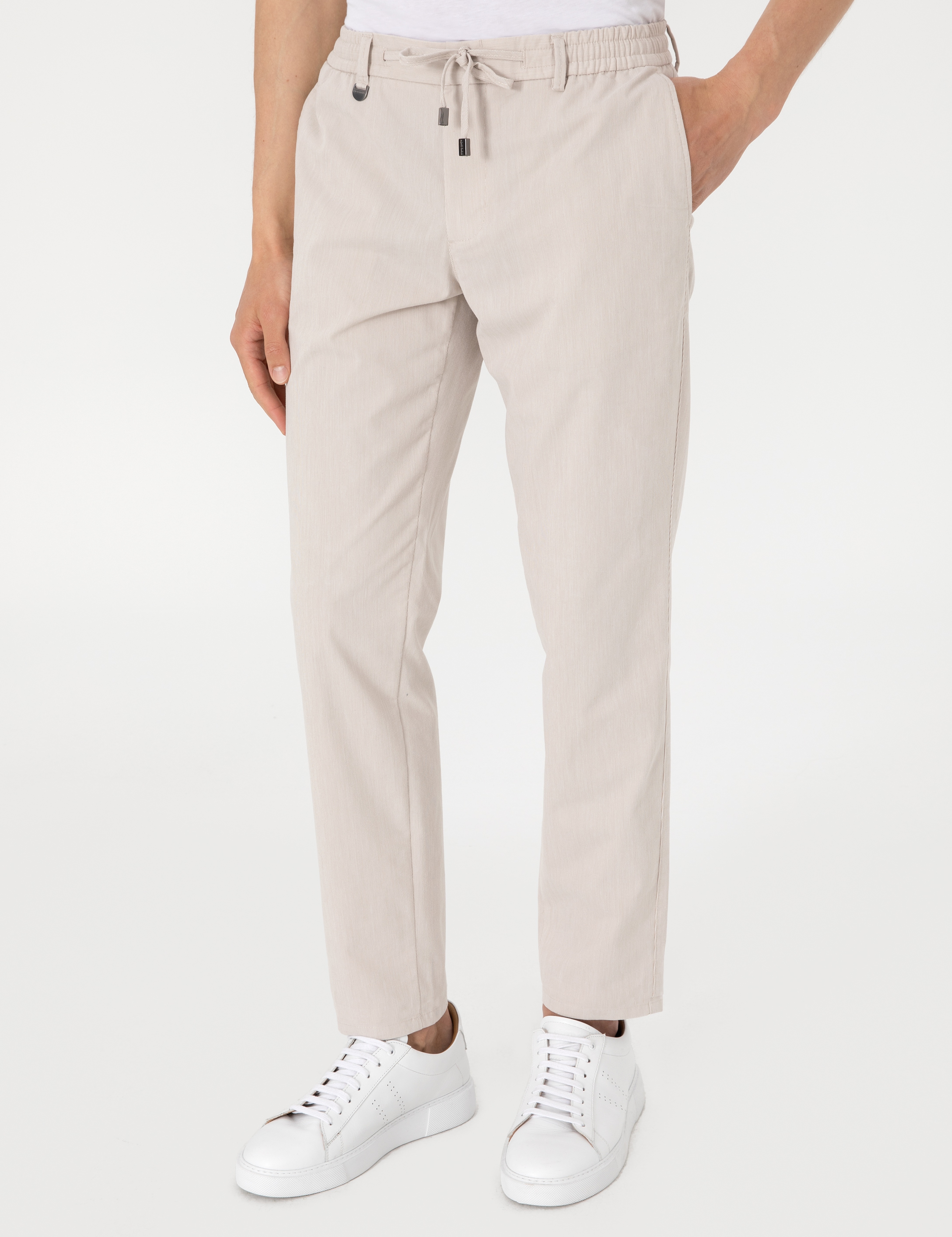 Bej Ex. Slim Fit Kumaş Pantolon - Image 2