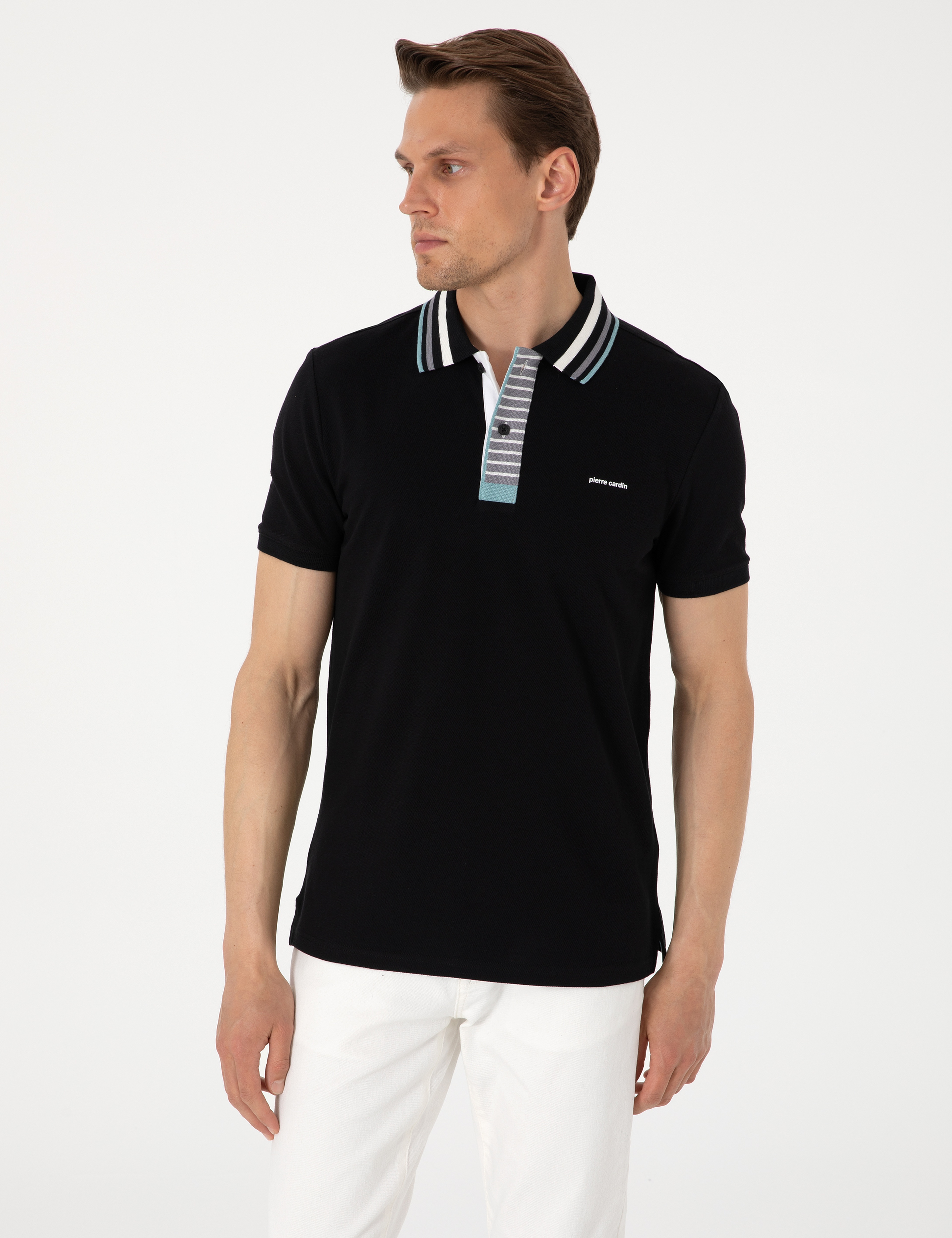 Siyah Slim Fit Tişört - Image 3