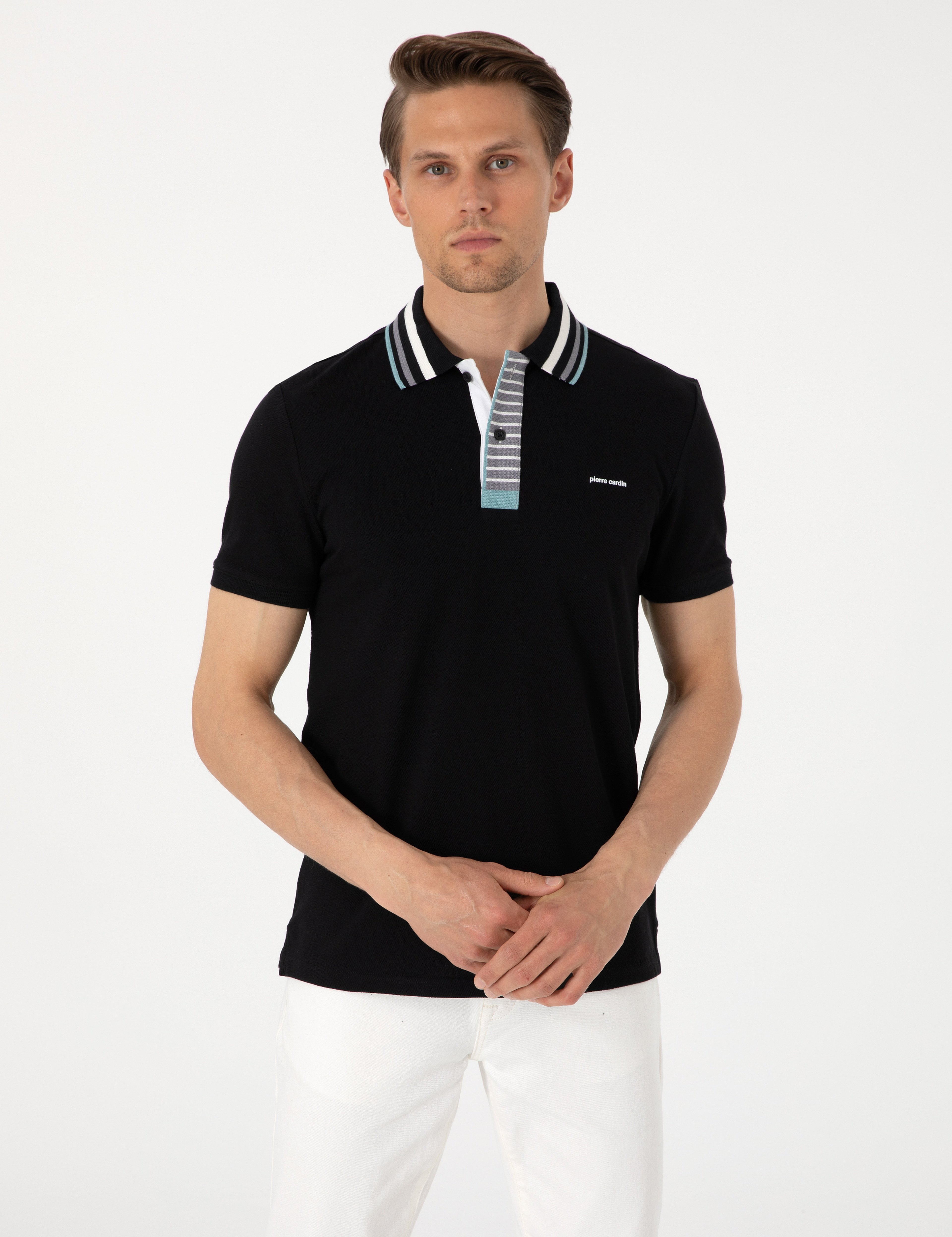 Siyah Slim Fit Tişört - Image 1