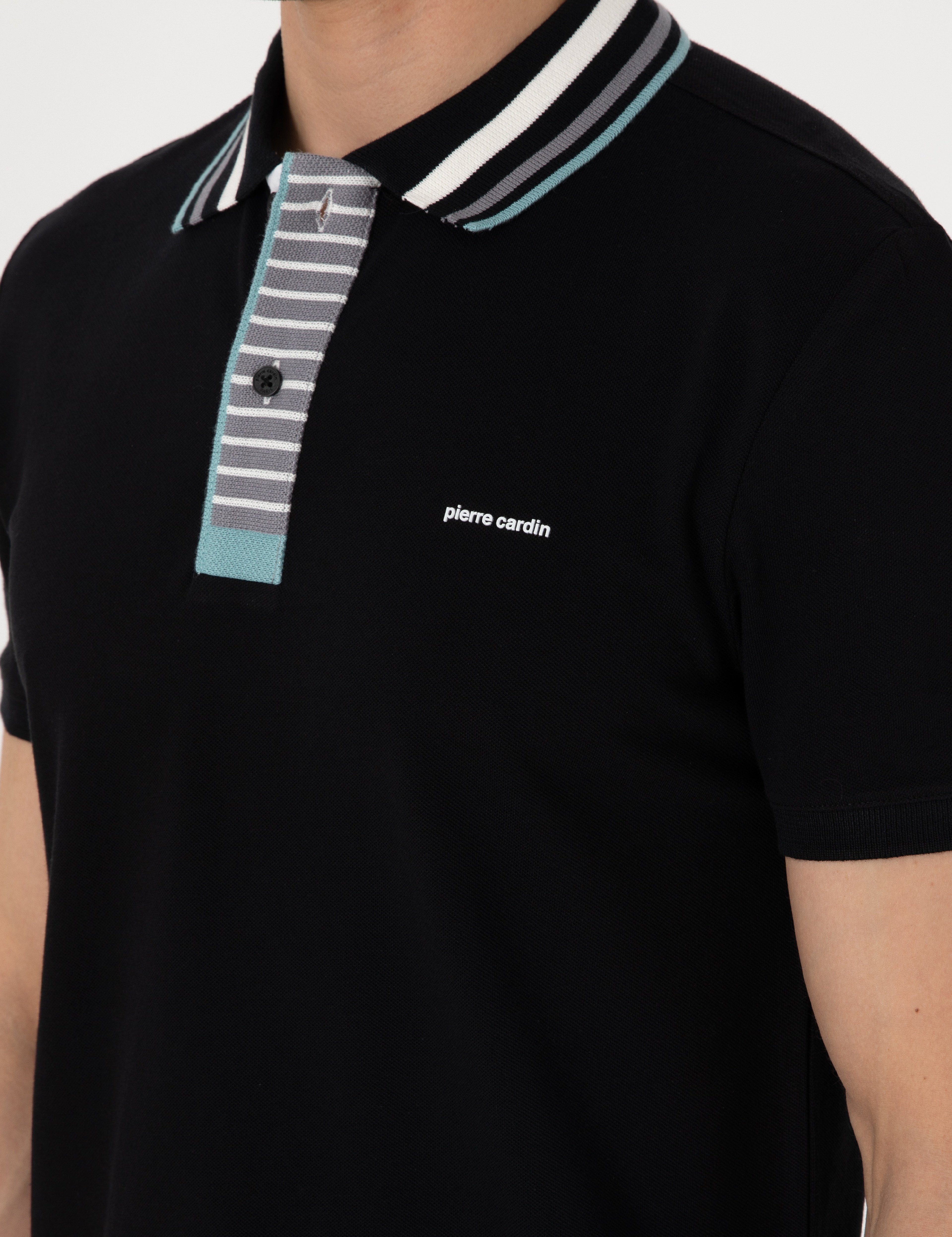 Siyah Slim Fit Tişört - Image 7