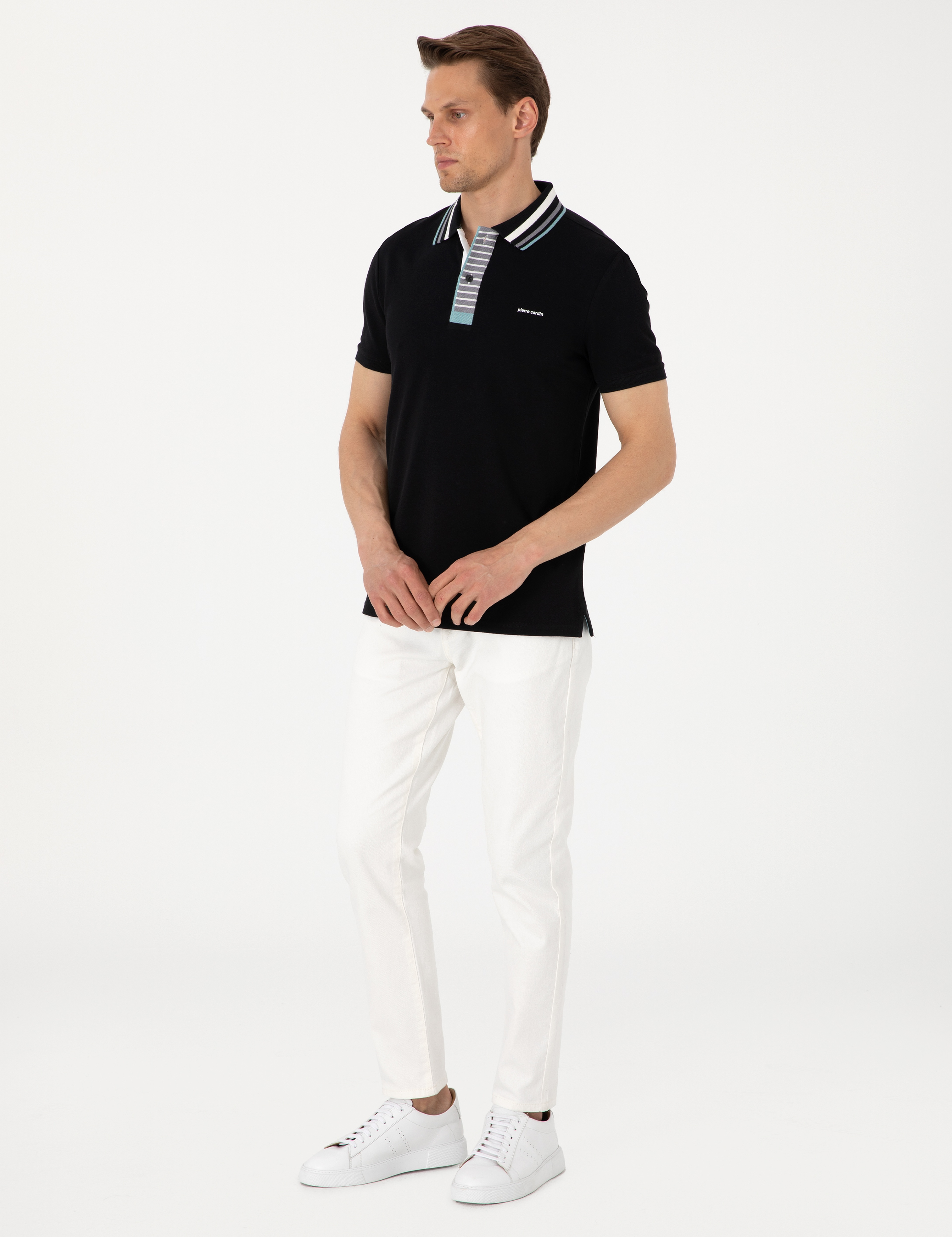 Siyah Slim Fit Tişört - Image 4