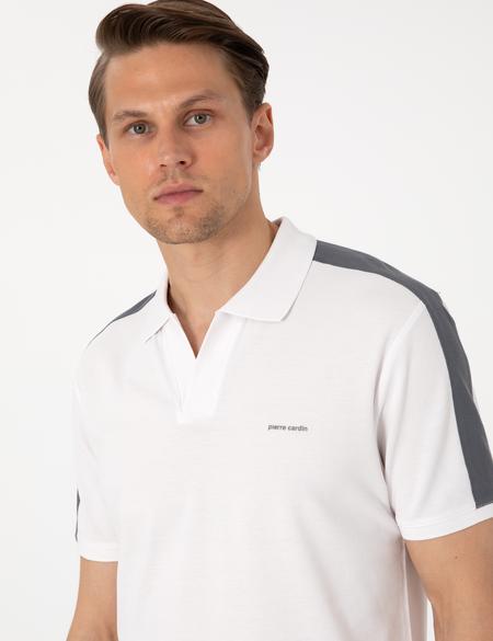 Koyu Gri Kol Detaylı Slim Fit Polo Yaka Tişört - 50307520010