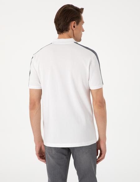 Koyu Gri Kol Detaylı Slim Fit Polo Yaka Tişört - 50307520010