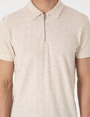 Bej Slim Fit Tişört