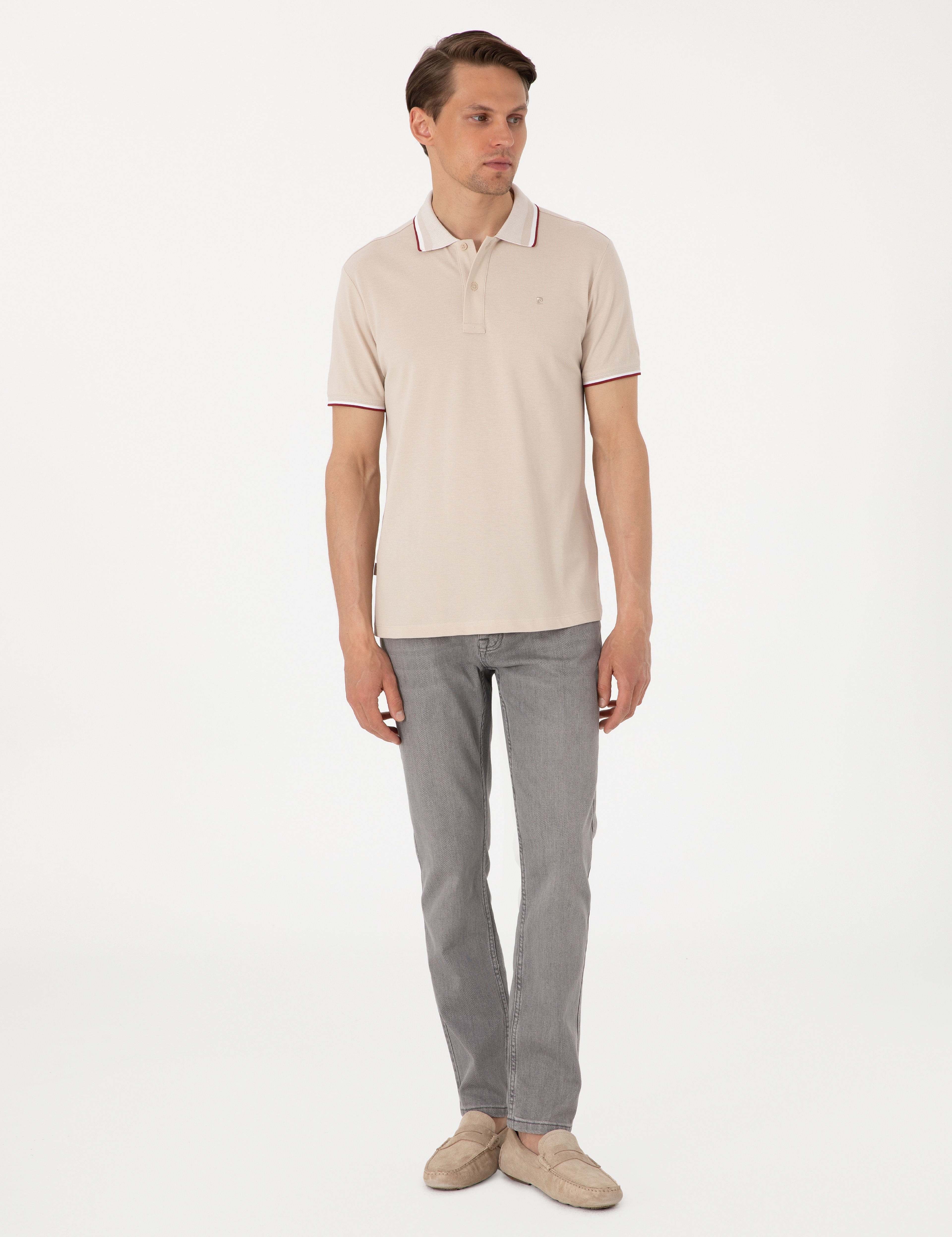 Gri Slim Fit Jean Pantolon - Image 3