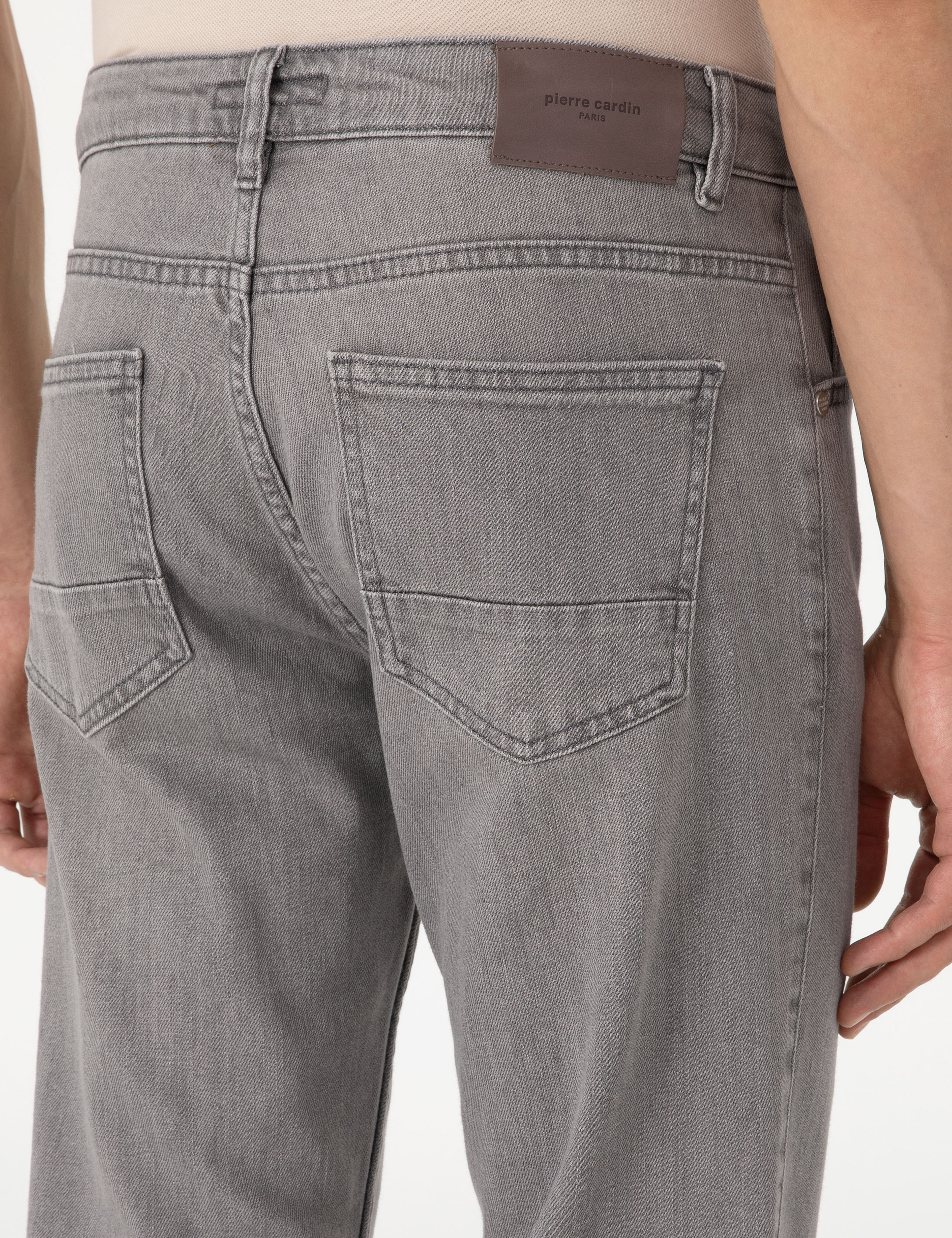 Gri Slim Fit Jean Pantolon - Image 6