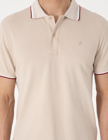 Bej Slim Fit Polo Yaka Tişört - 50310203028