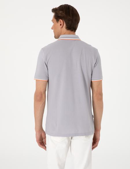Açık Gri Slim Fit Polo Yaka Tişört - 50310203037