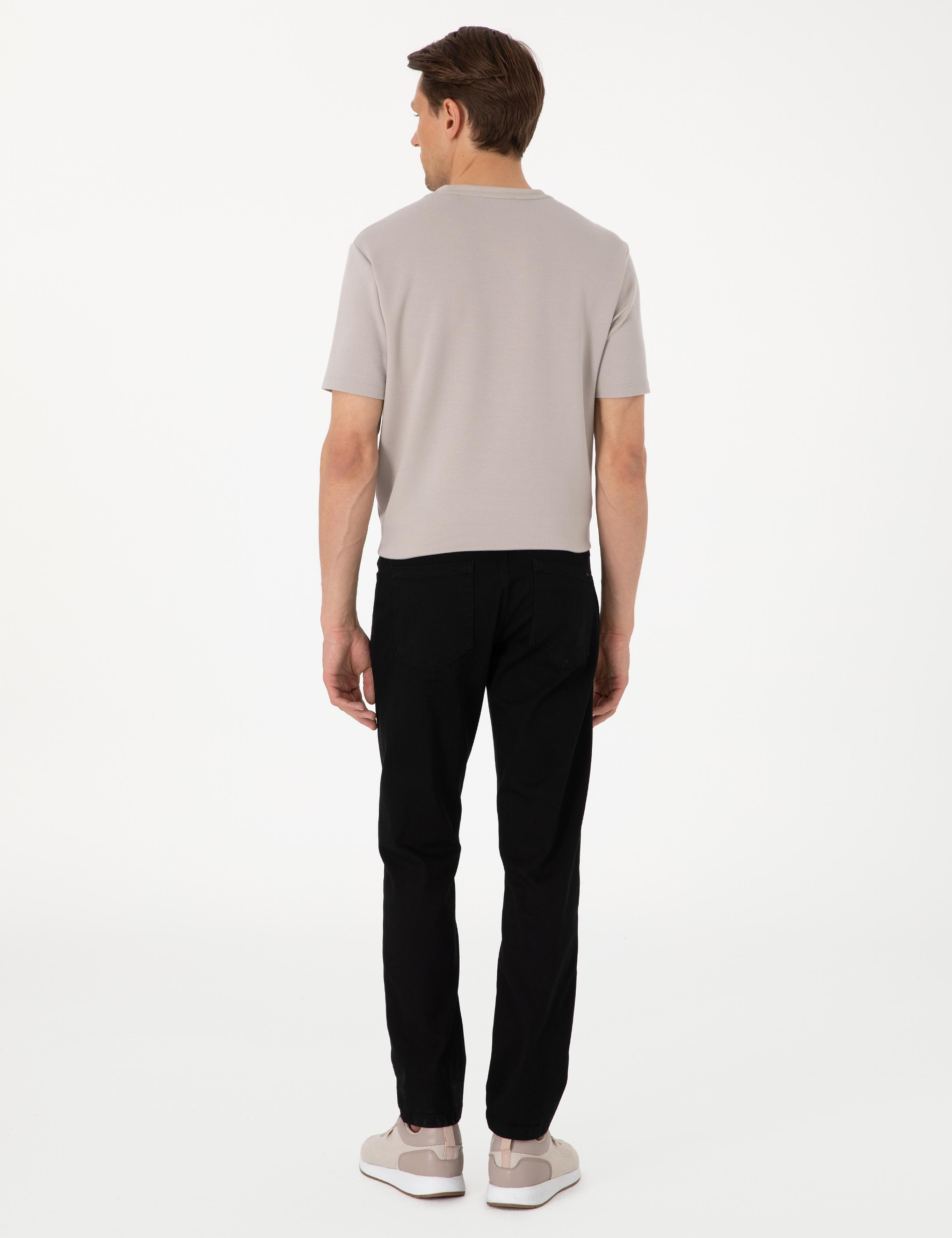 Siyah Straight Fit Jean Pantolon