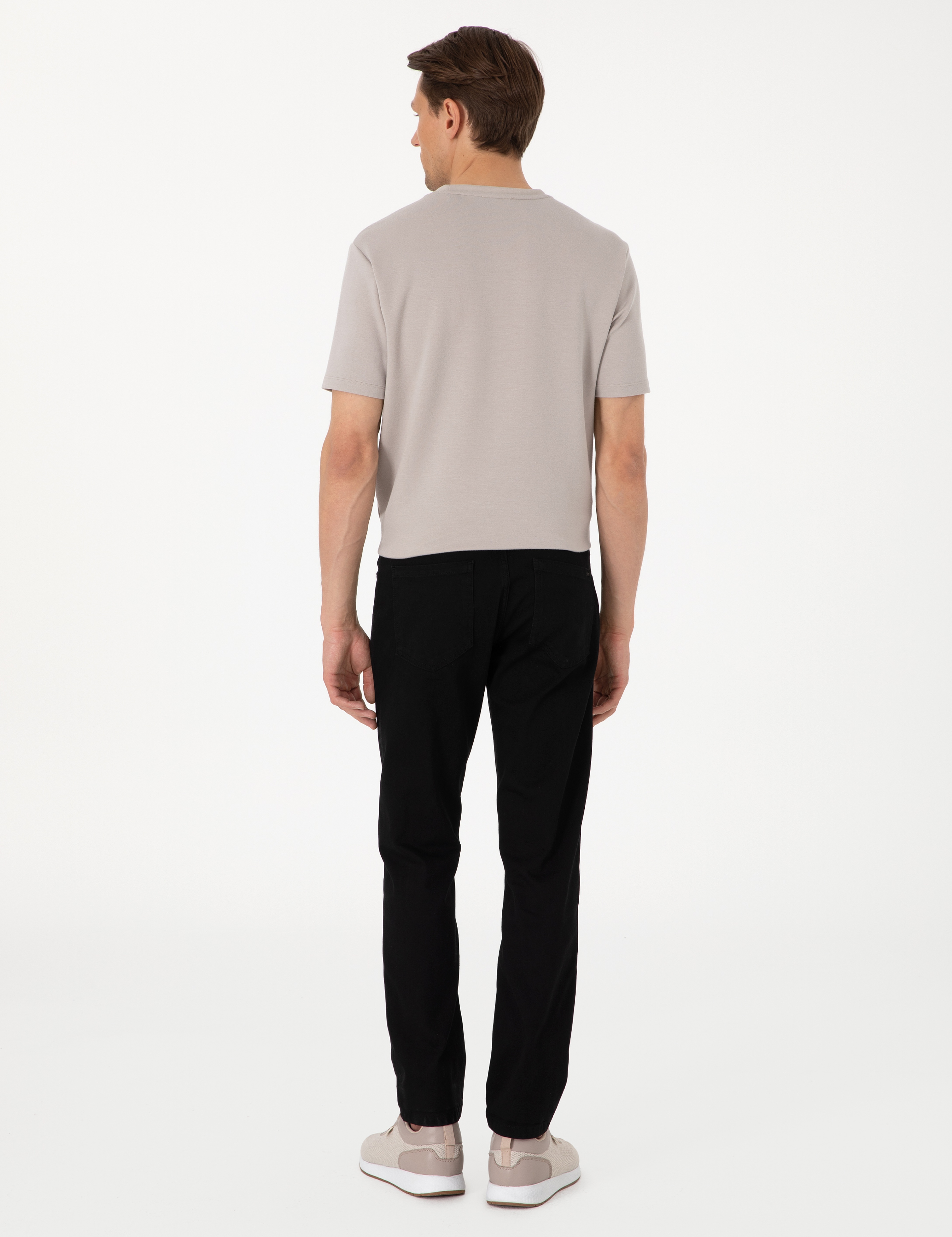 Siyah Straight Fit Jean Pantolon - Image 4