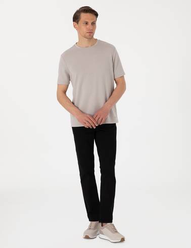 Siyah Straight Fit Jean Pantolon