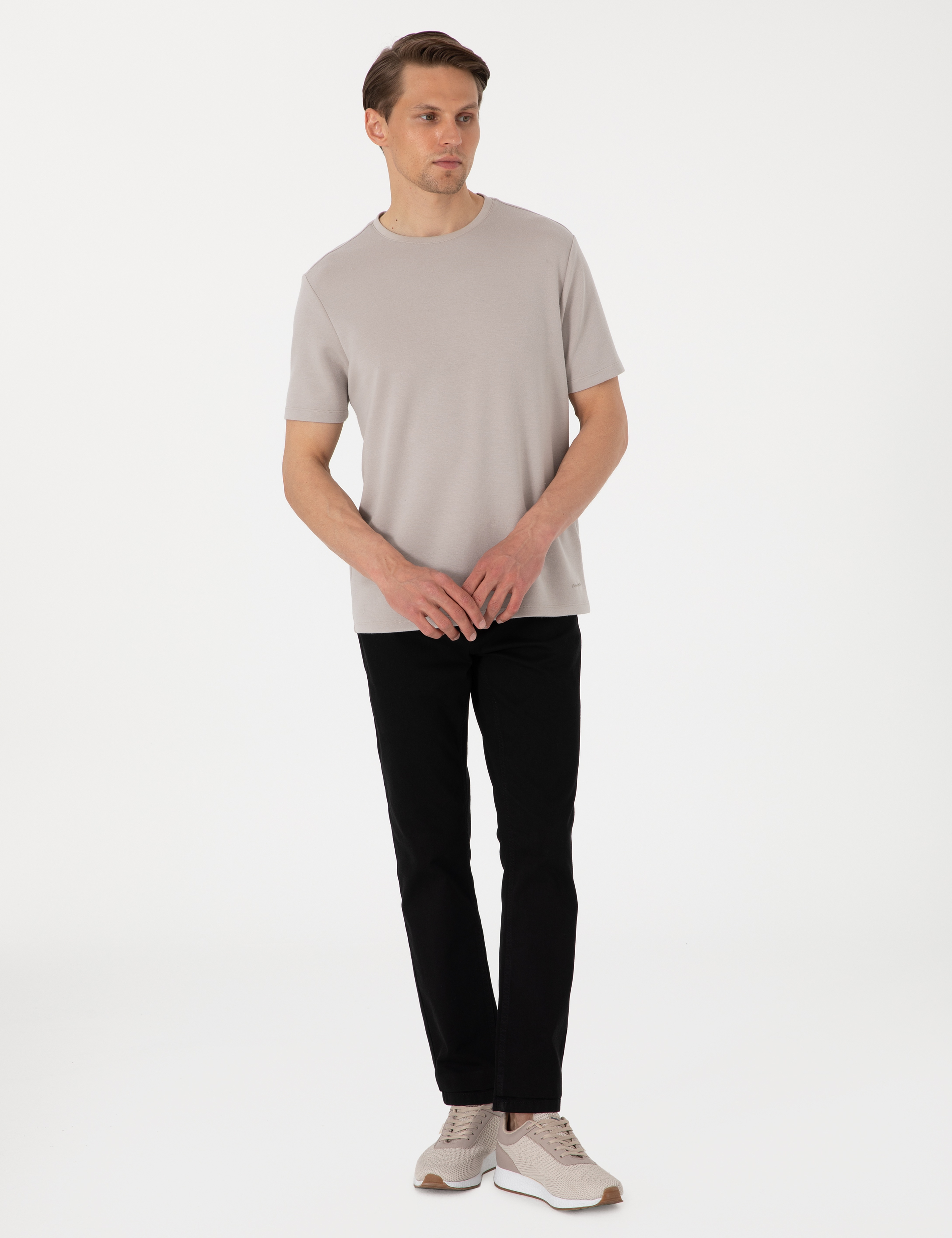 Siyah Straight Fit Jean Pantolon - Image 3