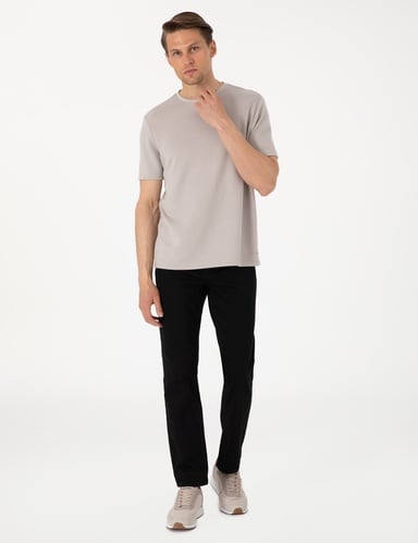 Siyah Straight Fit Jean Pantolon