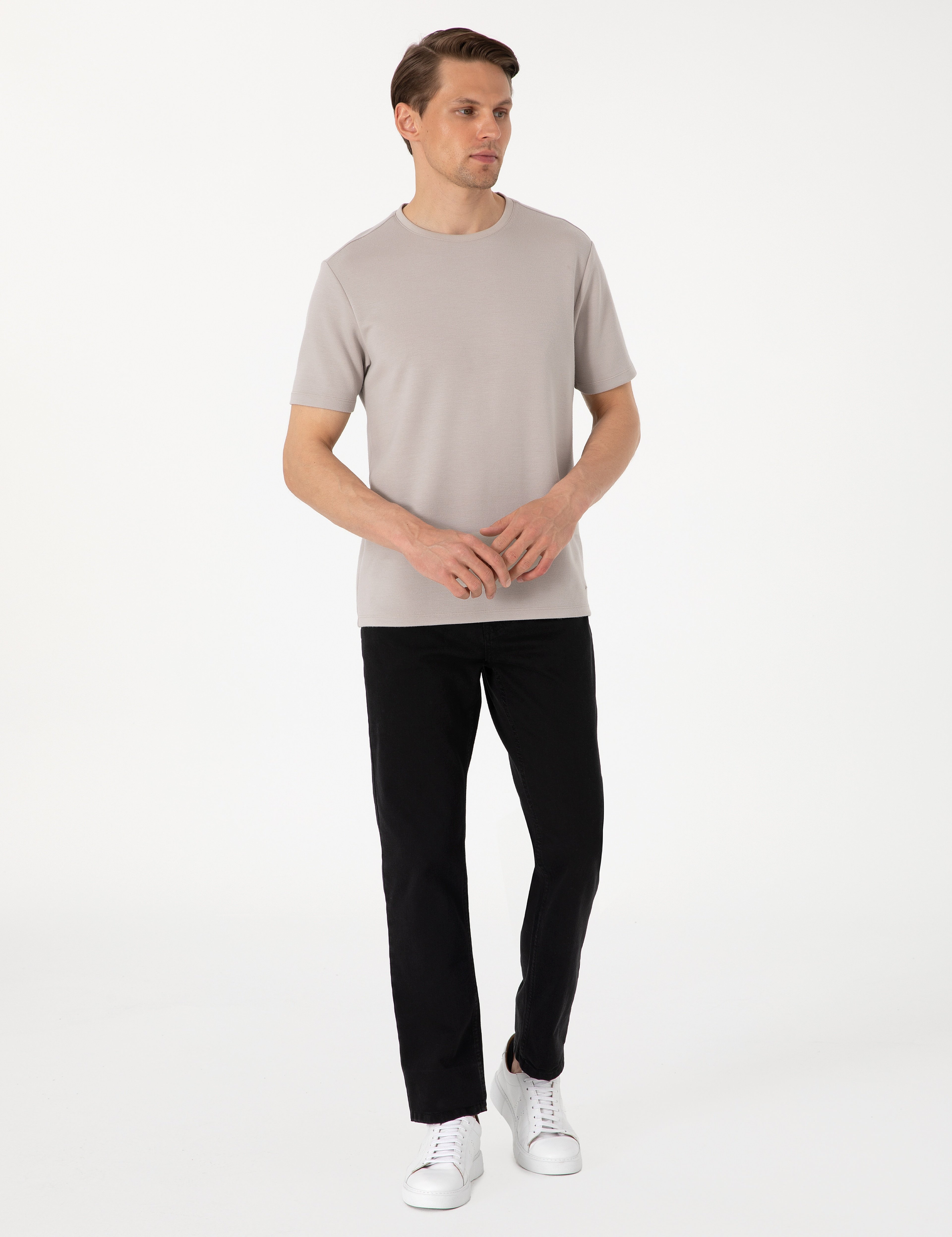 Antrasit Straight Fit Jean Pantolon