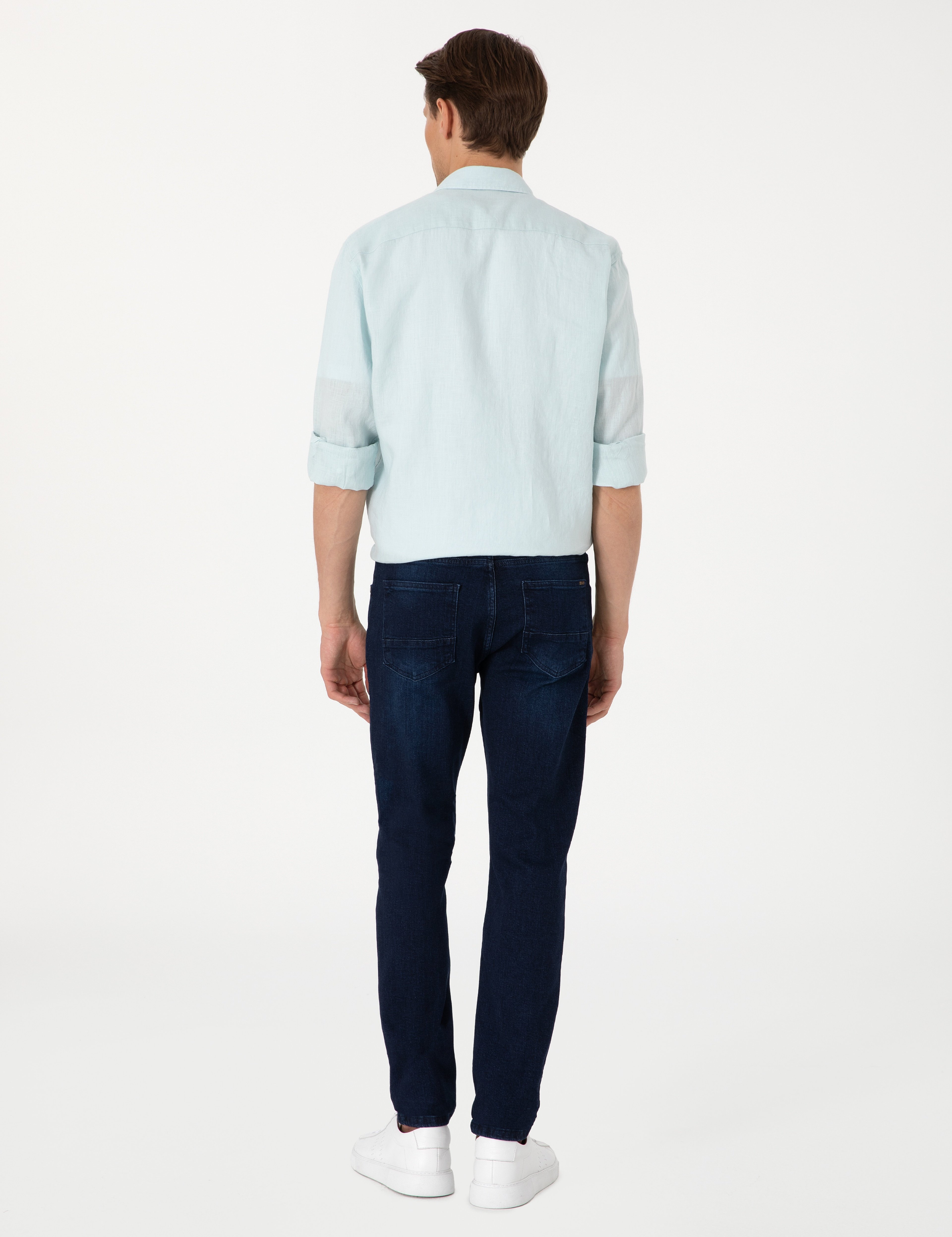 Koyu Lacivert Slim Fit Jean Pantolon - Image 4